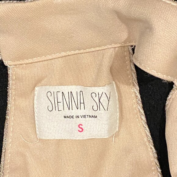 Sienna Sky Sparkle Brown Halter Neck Sleeveless Dress Size Small - Picture 6 of 6